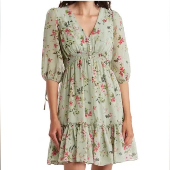 Taylor Dresses & Skirts - Taylor Dresses green floral chiffon dress 22W plus size NWT